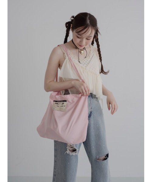JUMELLE（ジュメロ）の「color daily bag（トートバッグ・レディース・ピンク/レッド/アイボリー/ブラック・FREE）」の3枚目の写真