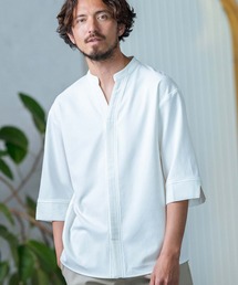 ms5689-Skipper & fly front design 3-4 Sleeve shirt シャツ
