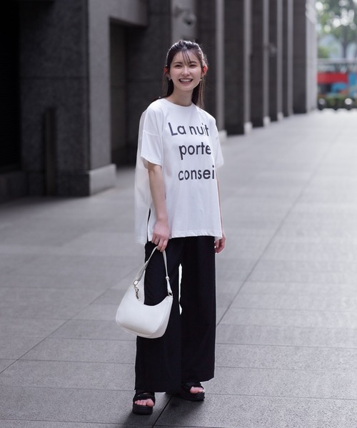 HusHusH（ハッシュアッシュ）の「【 UVカット 吸水速乾 】 HusHusH ハッシュアッシュ ビッグロゴTシャツ（Tシャツ/カットソー・レディース・ナチュラル/ホワイト/ブラック・M/L）」の10枚目の写真