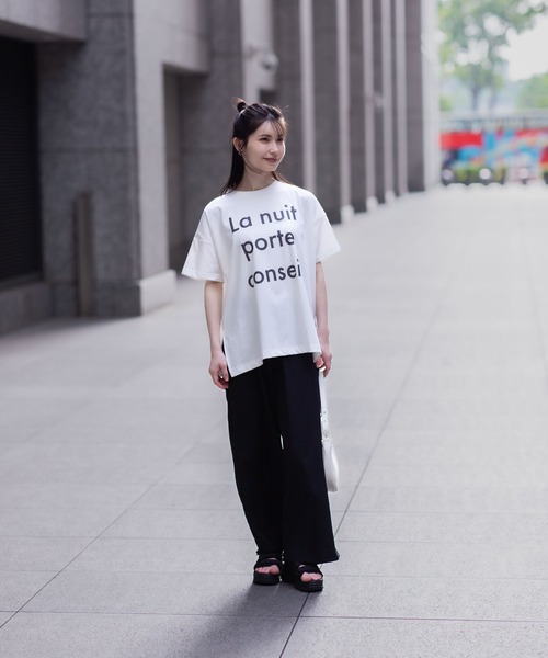 HusHusH（ハッシュアッシュ）の「【 UVカット 吸水速乾 】 HusHusH ハッシュアッシュ ビッグロゴTシャツ（Tシャツ/カットソー・レディース・ナチュラル/ホワイト/ブラック・M/L）」の12枚目の写真