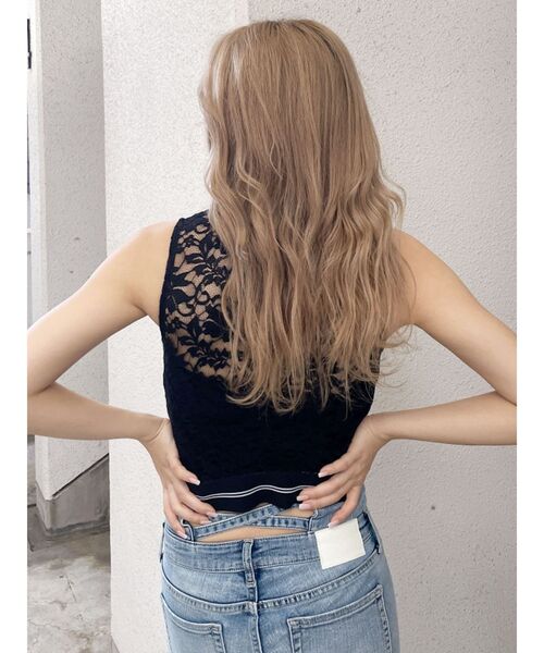 GYDA(ジェイダ)の「GYDAラインバンテージレーストップス(Tシャツ/カットソー・レディース・オフホワイト/ブラック・FREE)」の4枚目の写真