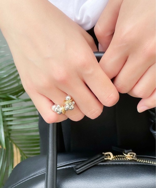 LAPUIS(ラピュイ)の「LAPUIS(ラピュイ)Coil Grain ring(リング・レディース・ゴールド/マルチ・11号/13号)」の6枚目の写真