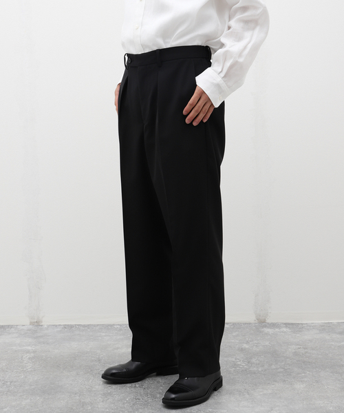 EDIFICE（エディフィス）の「Vintage mills ワイドイージーパンツ（スラックス・メンズ・グレー/ブラック・LARGE/MEDIUM/SMALL）」の2枚目の写真