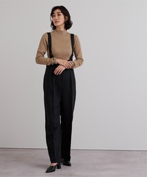 センタープレスダブルサロペットパンツ
