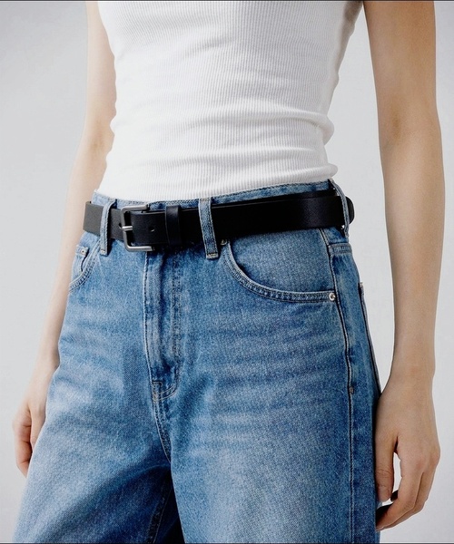 Burner(バーナー)の「【OKUOKU 0909】ベルト シルバーバックルシンプルレザーベルト ユニセックス oku-belt-626295720631-5 U【RBTS】(ベルト・メンズ・ブラック/ベージュ/ブラウン/ブラック系その他2/ブラック系その他/P/O/B/A/K/その他1/N/その他5/I/J/M/その他3/G/H/L/その他2/W/V/U/T/S/F/その他4/Z/その他/E/Y/X/D/R/Q/C・FREE/フリー)」の2枚目の写真