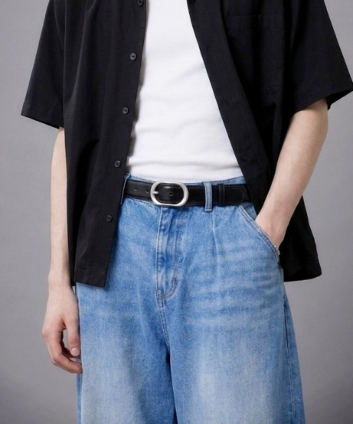 Burner(バーナー)の「【OKUOKU 0909】ベルト シルバーバックルシンプルレザーベルト ユニセックス oku-belt-626295720631-5 U【RBTS】(ベルト・メンズ・ブラック/ベージュ/ブラウン/ブラック系その他2/ブラック系その他/P/O/B/A/K/その他1/N/その他5/I/J/M/その他3/G/H/L/その他2/W/V/U/T/S/F/その他4/Z/その他/E/Y/X/D/R/Q/C・FREE/フリー)」の9枚目の写真