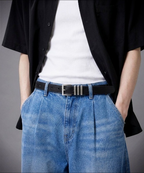 Burner(バーナー)の「【OKUOKU 0909】ベルト シルバーバックルシンプルレザーベルト ユニセックス oku-belt-626295720631-5 U【RBTS】(ベルト・メンズ・ブラック/ベージュ/ブラウン/ブラック系その他2/ブラック系その他/P/O/B/A/K/その他1/N/その他5/I/J/M/その他3/G/H/L/その他2/W/V/U/T/S/F/その他4/Z/その他/E/Y/X/D/R/Q/C・FREE/フリー)」の11枚目の写真