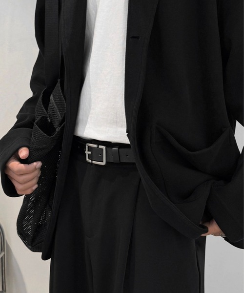 Burner(バーナー)の「【OKUOKU 0909】ベルト シルバーバックルシンプルレザーベルト ユニセックス oku-belt-626295720631-5 U(ベルト・メンズ・ブラック/ベージュ/ブラウン/ブラック系その他2/ブラック系その他・FREE)」の3枚目の写真