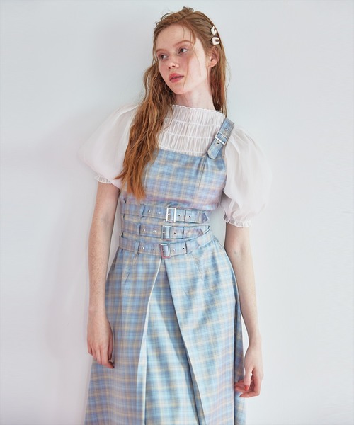 REDYAZEL（レディアゼル）の「シャーリングシアーブラウス（シャツ/ブラウス・レディース・ピンク/ブラック/ホワイト・FREE）」の9枚目の写真