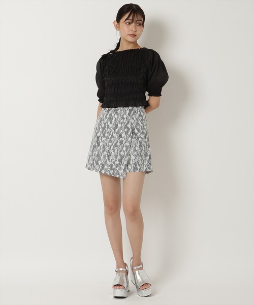 REDYAZEL（レディアゼル）の「シャーリングシアーブラウス（シャツ/ブラウス・レディース・ピンク/ブラック/ホワイト・FREE）」の14枚目の写真