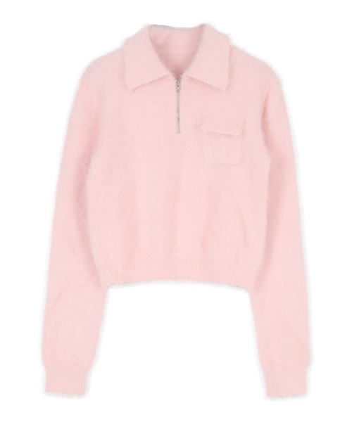 miette(ミエット)の「ポケット付きシャギーニット(ニット/セーター・レディース・ベージュ系その他/ピンク/ネイビー/ブラウン/ブルー/オフホワイト・FREE)」の7枚目の写真