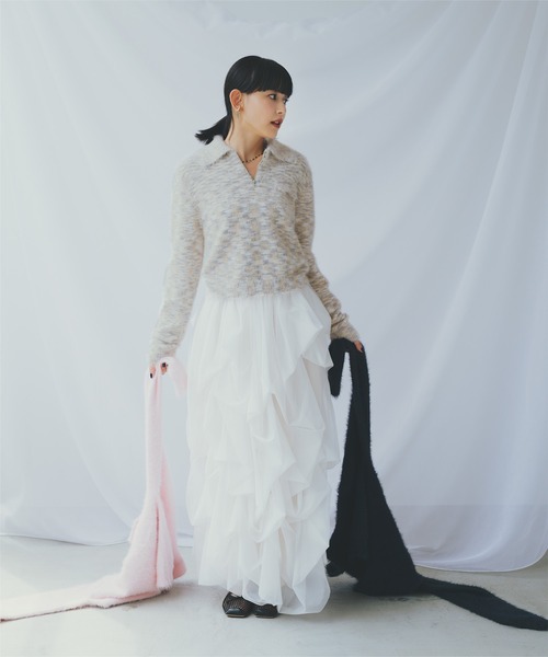 miette(ミエット)の「ポケット付きシャギーニット(ニット/セーター・レディース・ベージュ系その他/ピンク/ネイビー/ブラウン/ブルー/オフホワイト・FREE)」の14枚目の写真