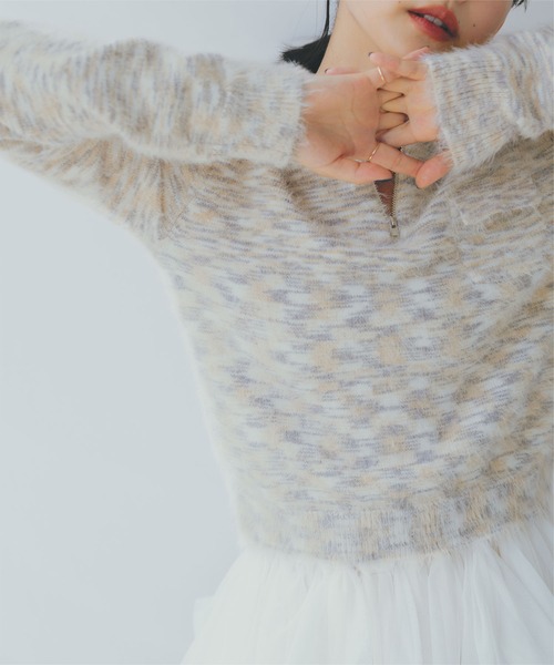 miette(ミエット)の「ポケット付きシャギーニット(ニット/セーター・レディース・ベージュ系その他/ピンク/ネイビー/ブラウン/ブルー/オフホワイト・FREE)」の15枚目の写真