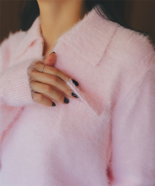 miette(ミエット)の「ポケット付きシャギーニット(ニット/セーター・レディース・ベージュ系その他/ピンク/ネイビー/ブラウン/ブルー/オフホワイト・FREE)」の20枚目の写真