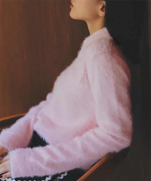 miette(ミエット)の「ポケット付きシャギーニット(ニット/セーター・レディース・ベージュ系その他/ピンク/ネイビー/ブラウン/ブルー/オフホワイト・FREE)」の21枚目の写真