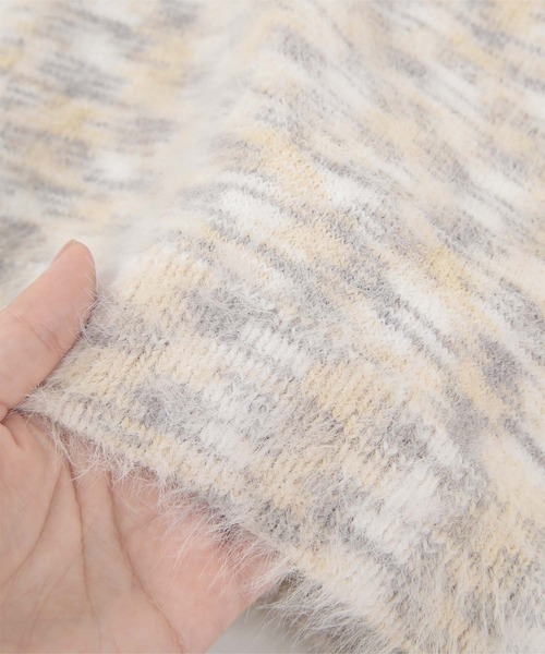 miette(ミエット)の「ポケット付きシャギーニット(ニット/セーター・レディース・ベージュ系その他/ピンク/ネイビー/ブラウン/ブルー/オフホワイト・FREE)」の11枚目の写真