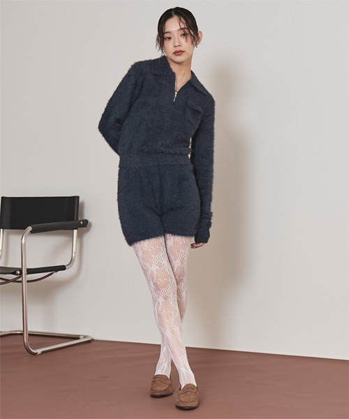 miette(ミエット)の「ポケット付きシャギーニット(ニット/セーター・レディース・ベージュ系その他/ピンク/ネイビー/ブラウン/ブルー/オフホワイト・FREE)」の16枚目の写真