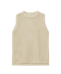 和紙メッシュロングジレ