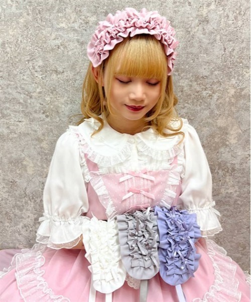 axes femme kawaii（アクシーズファムカワイイ）の「プチリボンヘッドドレス（カチューシャ・レディース・ラベンダー/ピンク/グレー/ホワイト・FREE）」の16枚目の写真