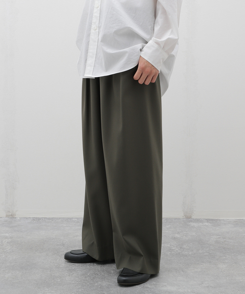 【極美品】EDIFICE　サマーウール　アンクルスラックス　L　ネイビー walenode for EDIFICE 別注 Vareuse Knit Miura SP（ニット