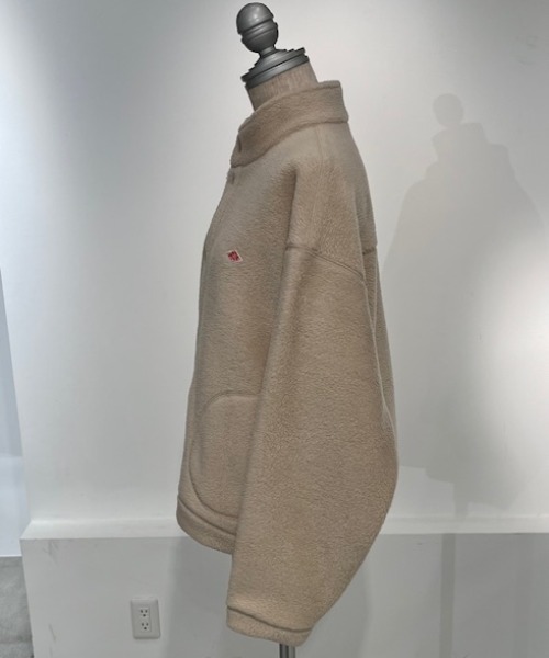 DANTON（ダントン）の「DANTON/ダントン　スタンドカラーカーディガン　W FACE BOA STAND COLLAR CARDIGAN　DT-A0546 WFA（ブルゾン・レディース・クリーム/ブラック・M）」の3枚目の写真