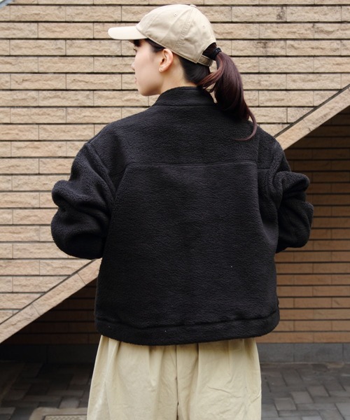 DANTON（ダントン）の「DANTON/ダントン　スタンドカラーカーディガン　W FACE BOA STAND COLLAR CARDIGAN　DT-A0546 WFA（ブルゾン・レディース・クリーム/ブラック・M）」の16枚目の写真