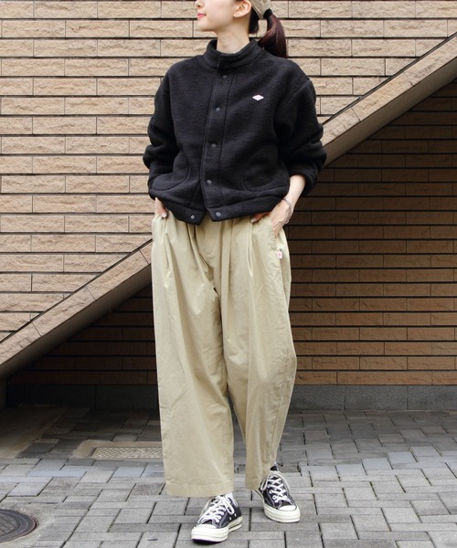 DANTON（ダントン）の「DANTON/ダントン　スタンドカラーカーディガン　W FACE BOA STAND COLLAR CARDIGAN　DT-A0546 WFA（ブルゾン・レディース・クリーム/ブラック・M）」の18枚目の写真