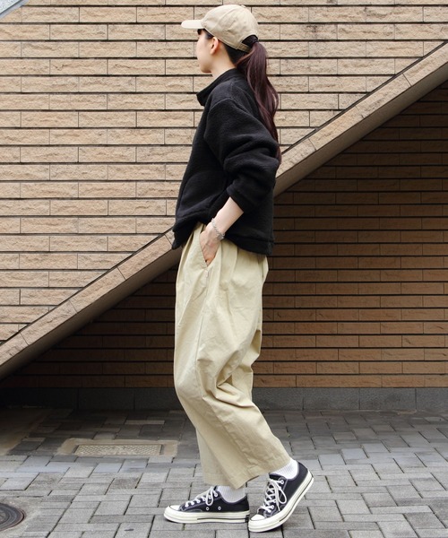 DANTON（ダントン）の「DANTON/ダントン　スタンドカラーカーディガン　W FACE BOA STAND COLLAR CARDIGAN　DT-A0546 WFA（ブルゾン・レディース・クリーム/ブラック・M）」の21枚目の写真