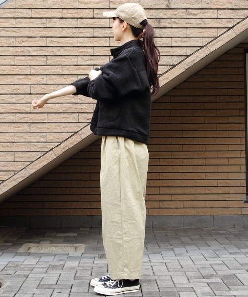 DANTON（ダントン）の「DANTON/ダントン　スタンドカラーカーディガン　W FACE BOA STAND COLLAR CARDIGAN　DT-A0546 WFA（ブルゾン・レディース・クリーム/ブラック・M）」の22枚目の写真