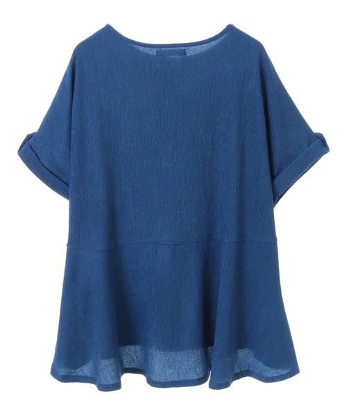 SOFFITTO（ソフィット）の「シャーリングアソートバックフレアプルオーバー(取り扱い店舗限定)（Tシャツ/カットソー・レディース・チェック/ブラック/オフホワイト/ブルー・FREE）」の5枚目の写真