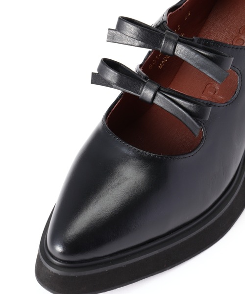 piu comoda（ピュコモダ）の「(piu comoda)リボンポインテッドシューズ（パンプス・レディース・ブラック・38/36/37）」の8枚目の写真