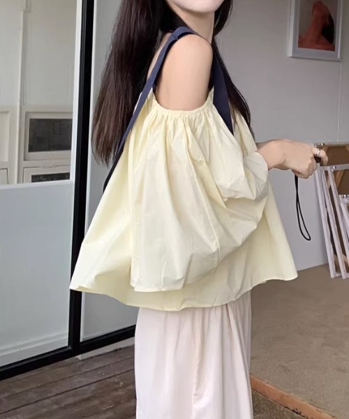 gossip!ロサンゼルス(ゴシップロサンゼルス)の「オフショルダートップス(シャツ/ブラウス・レディース・イエロー/ピンク・FREE)」の13枚目の写真