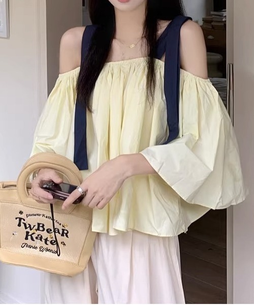 gossip!ロサンゼルス(ゴシップロサンゼルス)の「オフショルダートップス(シャツ/ブラウス・レディース・イエロー/ピンク・FREE)」の12枚目の写真
