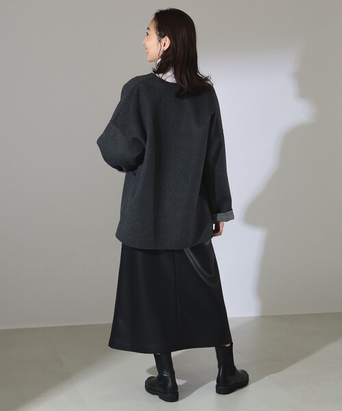 Demi-LuxeBEAMS　ウールリバーコート Demi-Luxe BEAMS（デミルクス ビームス）ウール リバー ロング
