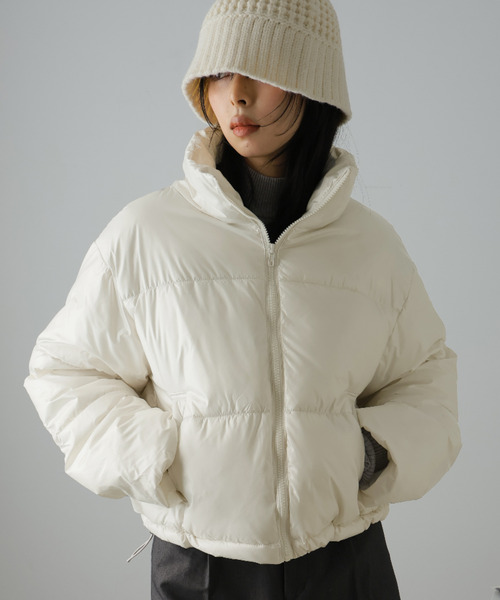 未使用 マーク＆ロナ 中綿 ダウン スカート 38 シームレス ホワイト 秋冬 ダウンコート ウォッシャブル ダウンジャケット アウター 上着