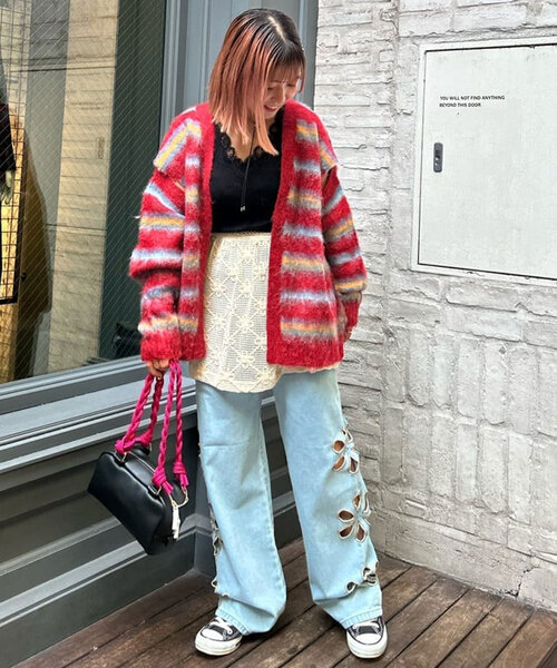 HELLO.SANFRANCISCO(ハローサンフランシスコ)の「【HELLO.SANFRANCISCO/ハローサンフランシスコ】フラワー刺繍レース巻きスカート(スカート・レディース・アイボリー・ONE SIZE)」の4枚目の写真