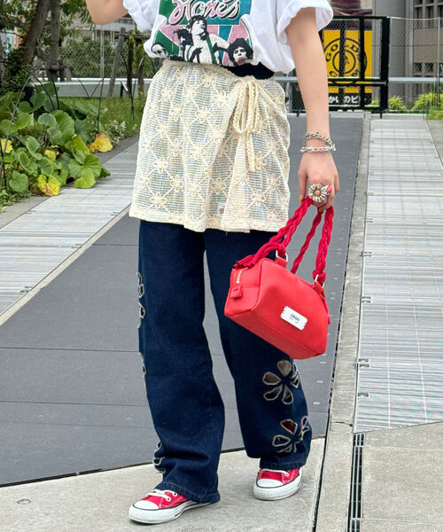 HELLO.SANFRANCISCO(ハローサンフランシスコ)の「【HELLO.SANFRANCISCO/ハローサンフランシスコ】フラワー刺繍レース巻きスカート(スカート・レディース・アイボリー・ONE SIZE)」の8枚目の写真