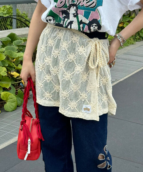 HELLO.SANFRANCISCO(ハローサンフランシスコ)の「【HELLO.SANFRANCISCO/ハローサンフランシスコ】フラワー刺繍レース巻きスカート(スカート・レディース・アイボリー・ONE SIZE)」の11枚目の写真