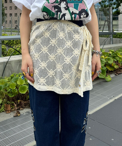 HELLO.SANFRANCISCO(ハローサンフランシスコ)の「【HELLO.SANFRANCISCO/ハローサンフランシスコ】フラワー刺繍レース巻きスカート(スカート・レディース・アイボリー・ONE SIZE)」の15枚目の写真