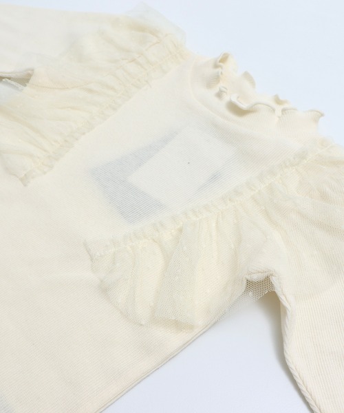 JAM & LINK（ジャムアンドリンク）の「肩チュールリブカットソー（Tシャツ/カットソー・キッズ・ピンク/ブラック/クリーム・100cm/110cm/120cm/130cm/140cm/150cm/160cm）」の13枚目の写真