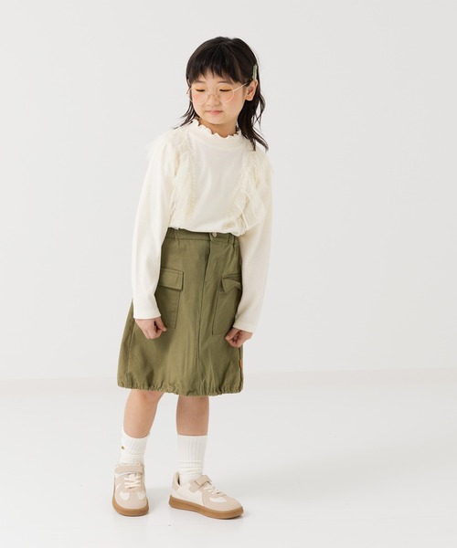 JAM & LINK（ジャムアンドリンク）の「肩チュールリブカットソー（Tシャツ/カットソー・キッズ・ピンク/ブラック/クリーム・100cm/110cm/120cm/130cm/140cm/150cm/160cm）」の15枚目の写真