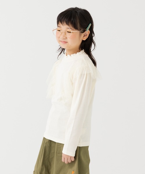 JAM & LINK（ジャムアンドリンク）の「肩チュールリブカットソー（Tシャツ/カットソー・キッズ・ピンク/ブラック/クリーム・100cm/110cm/120cm/130cm/140cm/150cm/160cm）」の16枚目の写真