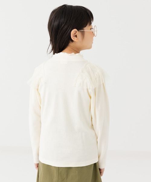 JAM & LINK（ジャムアンドリンク）の「肩チュールリブカットソー（Tシャツ/カットソー・キッズ・ピンク/ブラック/クリーム・100cm/110cm/120cm/130cm/140cm/150cm/160cm）」の17枚目の写真