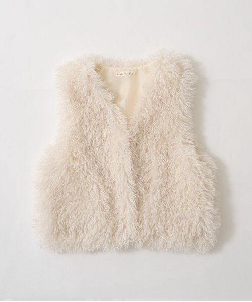 Lycee mine（リセマイン）の「【ふわふわやわらか】ファーベスト（ベスト・キッズ・アイボリー/ピンク/ベージュ/チャコール・MEDIUM/LARGE）」の6枚目の写真