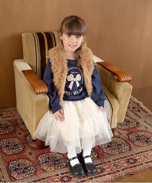 Lycee mine（リセマイン）の「【ふわふわやわらか】ファーベスト（ベスト・キッズ・アイボリー/ピンク/ベージュ/チャコール・MEDIUM/LARGE）」の16枚目の写真