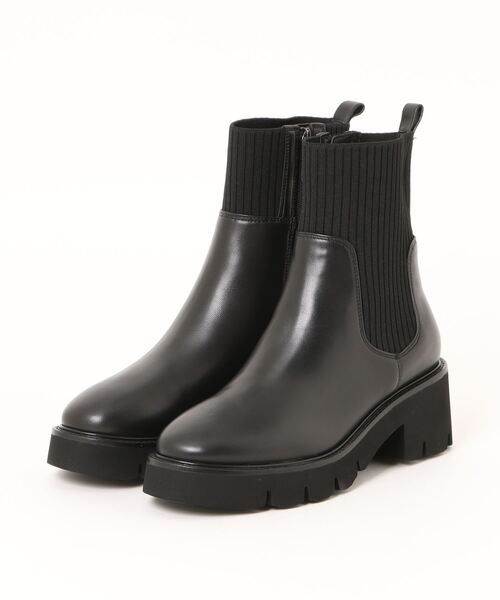 MACKINTOSH PHILOSOPHY(マッキントッシュ フィロソフィー)の「厚底ソックスブーツ(ブーツ・レディース・ブラック/サンドベージュ・22.0cm/22.5cm/23.0cm/23.5cm/24.0cm/24.5cm)」の2枚目の写真