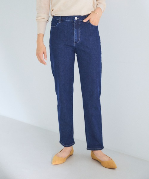 CROSS FUNCTION（クロスファンクション）の「《ストレッチ》ウルトラストレッチストレートデニムパンツ【CF/クロスファンクション】（デニムパンツ・レディース・ブラック/インディゴブルー/ネイビー・S/M/L/LL）」の16枚目の写真