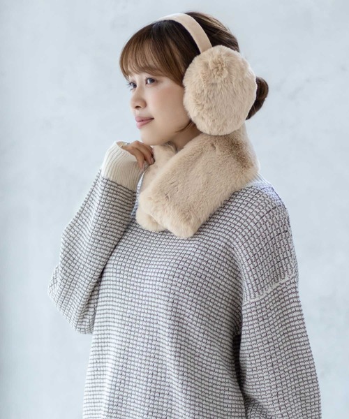 HusHusH（ハッシュアッシュ）の「HusHusH ファーマフラー（マフラー・レディース・グレー/ダークグレー/ベージュ・フリー）」の11枚目の写真