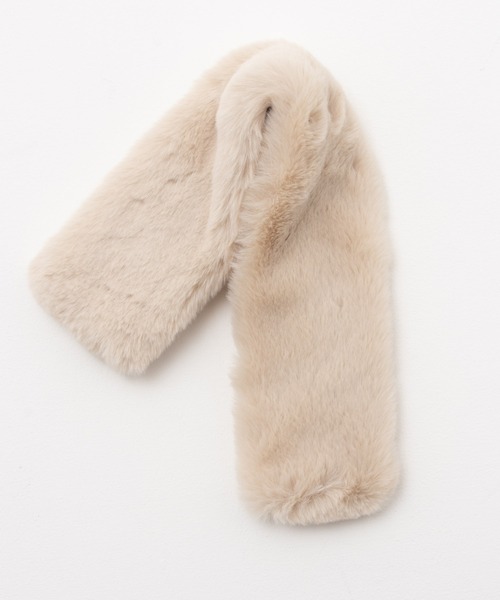 HusHusH（ハッシュアッシュ）の「HusHusH ファーマフラー（マフラー・レディース・グレー/ダークグレー/ベージュ・フリー）」の13枚目の写真