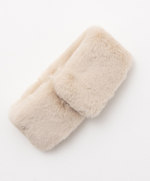 HusHusH（ハッシュアッシュ）の「HusHusH ファーマフラー（マフラー・レディース・グレー/ダークグレー/ベージュ・フリー）」の14枚目の写真